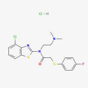 B2386843 N-(4-chlorobenzo[d]thiazol-2-yl)-N-(2-(dimethylamino)ethyl)-2-((4-fluorophenyl)thio)acetamide hydrochloride CAS No. 1331135-52-4