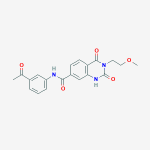 molecular formula C20H19N3O5 B2386854 N-(3-acetylphenyl)-3-(2-methoxyethyl)-2,4-dioxo-1,2,3,4-tetrahydroquinazoline-7-carboxamide CAS No. 892259-78-8