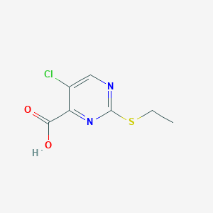 molecular formula C7H7ClN2O2S B2386858 5-Chloro-2-(ethylthio)pyrimidine-4-carboxylic acid CAS No. 382610-58-4