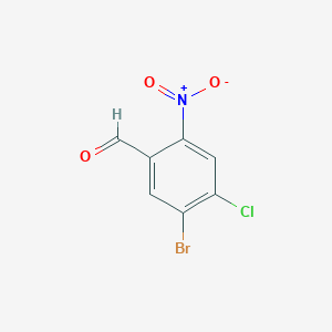 molecular formula C7H3BrClNO3 B2386868 5-Bromo-4-chloro-2-nitrobenzaldehyde CAS No. 202808-22-8