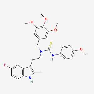 1-(2-(5-fluoro-2-methyl-1H-indol-3-yl)ethyl)-3-(4-methoxyphenyl)-1-(3,4,5-trimethoxybenzyl)thiourea