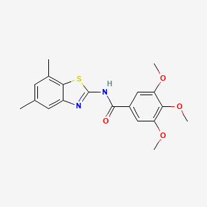 N-(5,7-dimethylbenzo[d]thiazol-2-yl)-3,4,5-trimethoxybenzamide