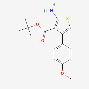 molecular formula C16H19NO3S B2386873 Tert-butyl 2-amino-4-(4-methoxyphenyl)thiophene-3-carboxylate CAS No. 1555769-22-6