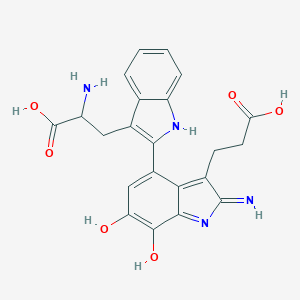 molecular formula C22H20N4O6 B238689 Tryptophan tryptophylquinone CAS No. 134645-25-3