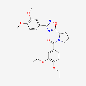 5-[1-(3,4-Diethoxybenzoyl)pyrrolidin-2-yl]-3-(3,4-dimethoxyphenyl)-1,2,4-oxadiazole