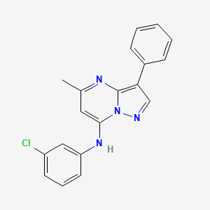 N-(3-chlorophenyl)-5-methyl-3-phenylpyrazolo[1,5-a]pyrimidin-7-amine