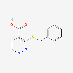 molecular formula C12H10N2O2S B2386897 3-(Benzylsulfanyl)pyridazine-4-carboxylic acid CAS No. 1504673-30-6