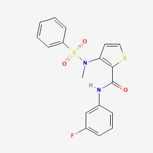 N-(3-fluorophenyl)-3-(N-methylphenylsulfonamido)thiophene-2-carboxamide