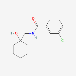3-chloro-N-[(1-hydroxycyclohex-2-en-1-yl)methyl]benzamide