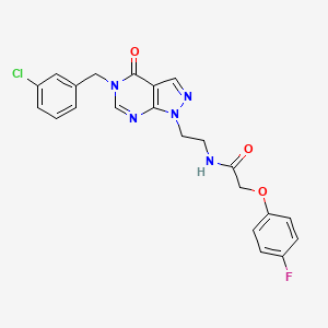 N-(2-(5-(3-chlorobenzyl)-4-oxo-4,5-dihydro-1H-pyrazolo[3,4-d]pyrimidin-1-yl)ethyl)-2-(4-fluorophenoxy)acetamide