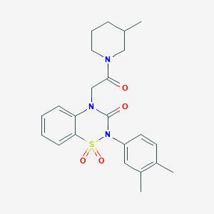 2-(3,4-dimethylphenyl)-4-(2-(3-methylpiperidin-1-yl)-2-oxoethyl)-2H-benzo[e][1,2,4]thiadiazin-3(4H)-one 1,1-dioxide
