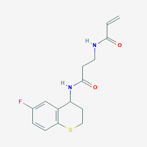 molecular formula C15H17FN2O2S B2386937 N-(6-Fluoro-3,4-dihydro-2H-thiochromen-4-yl)-3-(prop-2-enoylamino)propanamide CAS No. 2200688-21-5