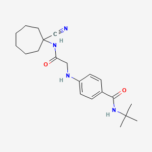 N-tert-butyl-4-[[2-[(1-cyanocycloheptyl)amino]-2-oxoethyl]amino]benzamide