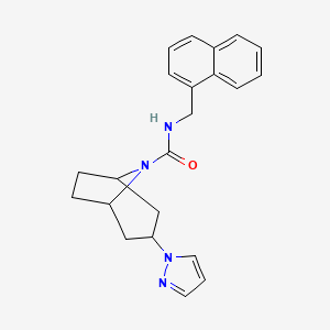 (1R,5S)-N-(naphthalen-1-ylmethyl)-3-(1H-pyrazol-1-yl)-8-azabicyclo[3.2.1]octane-8-carboxamide