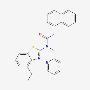 molecular formula C27H23N3OS B2386962 N-(4-ethylbenzo[d]thiazol-2-yl)-2-(naphthalen-1-yl)-N-(pyridin-2-ylmethyl)acetamide CAS No. 922665-82-5