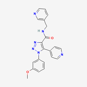 1-(3-methoxyphenyl)-5-(pyridin-4-yl)-N-(pyridin-3-ylmethyl)-1H-1,2,3-triazole-4-carboxamide