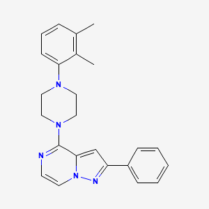 molecular formula C24H25N5 B2386980 4-(4-(2,3-二甲苯基)哌嗪-1-基)-2-苯基吡唑并[1,5-a]吡嗪 CAS No. 1111418-45-1