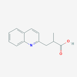 molecular formula C13H13NO2 B2386983 2-Methyl-3-(quinolin-2-yl)propanoic acid CAS No. 1267397-78-3