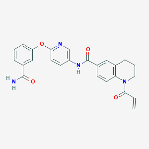 N-[6-(3-Carbamoylphenoxy)pyridin-3-yl]-1-prop-2-enoyl-3,4-dihydro-2H-quinoline-6-carboxamide