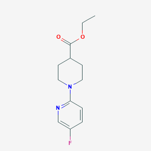 molecular formula C13H17FN2O2 B2386985 1-(5-氟吡啶-2-基)哌啶-4-甲酸乙酯 CAS No. 1310820-59-7