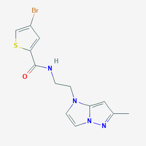 4-bromo-N-(2-(6-methyl-1H-imidazo[1,2-b]pyrazol-1-yl)ethyl)thiophene-2-carboxamide