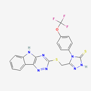 3-(5H-[1,2,4]triazino[5,6-b]indol-3-ylsulfanylmethyl)-4-[4-(trifluoromethoxy)phenyl]-1H-1,2,4-triazole-5-thione