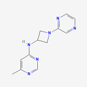 molecular formula C12H14N6 B2387003 6-Methyl-N-(1-pyrazin-2-ylazetidin-3-yl)pyrimidin-4-amine CAS No. 2415587-17-4