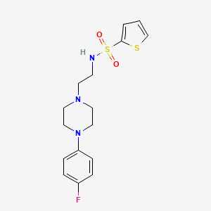 molecular formula C16H20FN3O2S2 B2387006 N-(2-(4-(4-fluorophenyl)piperazin-1-yl)ethyl)thiophene-2-sulfonamide CAS No. 1049444-57-6