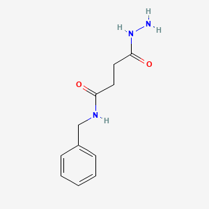 molecular formula C11H15N3O2 B2387013 N-Benzyl-4-hydrazino-4-oxobutanamide CAS No. 315249-23-1