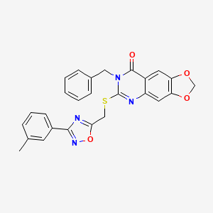 N-(2,5-dimethoxybenzyl)-3-[(2-oxo-1,3-benzoxazol-3(2H)-yl)methyl]-1,2,4-oxadiazole-5-carboxamide