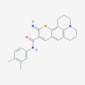 N-(3,4-dimethylphenyl)-11-imino-2,3,5,6,7,11-hexahydro-1H-pyrano[2,3-f]pyrido[3,2,1-ij]quinoline-10-carboxamide