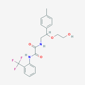 molecular formula C20H21F3N2O4 B2387022 N1-(2-(2-hydroxyethoxy)-2-(p-tolyl)ethyl)-N2-(2-(trifluoromethyl)phenyl)oxalamide CAS No. 1798484-01-1