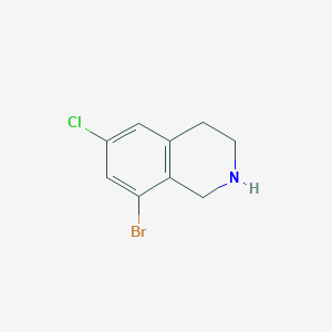 molecular formula C9H9BrClN B2387023 8-Bromo-6-chloro-1,2,3,4-tetrahydroisoquinoline CAS No. 1528436-85-2