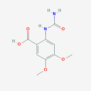 molecular formula C10H12N2O5 B2387025 2-[(Aminocarbonyl)amino]-4,5-dimethoxybenzoic acid CAS No. 859912-32-6