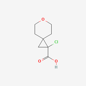 molecular formula C8H11ClO3 B2387026 2-Chloro-6-oxaspiro[2.5]octane-2-carboxylic acid CAS No. 2460756-34-5