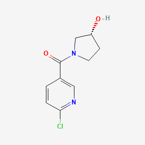 molecular formula C10H11ClN2O2 B2387044 (3R)-1-(6-Chloropyridine-3-carbonyl)pyrrolidin-3-ol CAS No. 1568034-00-3