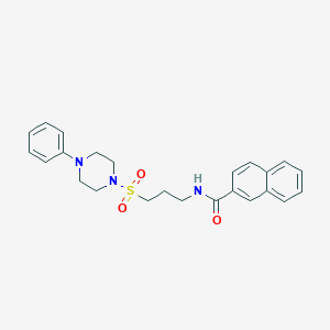 N-(3-((4-phenylpiperazin-1-yl)sulfonyl)propyl)-2-naphthamide
