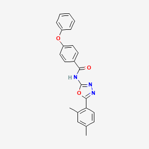 molecular formula C23H19N3O3 B2387048 N-[5-(2,4-dimethylphenyl)-1,3,4-oxadiazol-2-yl]-4-phenoxybenzamide CAS No. 891114-03-7