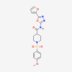 N-(5-(furan-2-yl)-1,3,4-oxadiazol-2-yl)-1-((4-methoxyphenyl)sulfonyl)piperidine-4-carboxamide