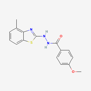 4-methoxy-N'-(4-methyl-1,3-benzothiazol-2-yl)benzohydrazide