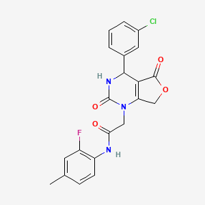 2-[4-(3-Chlorophenyl)-2,5-dioxo-4,7-dihydro-3H-furo[3,4-d]pyrimidin-1-yl]-N-(2-fluoro-4-methylphenyl)acetamide