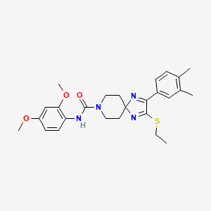 N-(2,4-dimethoxyphenyl)-2-(3,4-dimethylphenyl)-3-(ethylthio)-1,4,8-triazaspiro[4.5]deca-1,3-diene-8-carboxamide