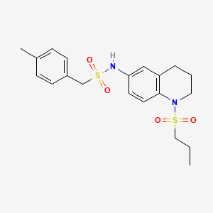 molecular formula C20H26N2O4S2 B2387077 N-(1-(propylsulfonyl)-1,2,3,4-tetrahydroquinolin-6-yl)-1-(p-tolyl)methanesulfonamide CAS No. 946296-81-7
