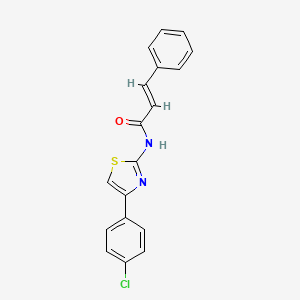 molecular formula C18H13ClN2OS B2387090 N-(4-(4-chlorophenyl)thiazol-2-yl)cinnamamide CAS No. 924623-56-3