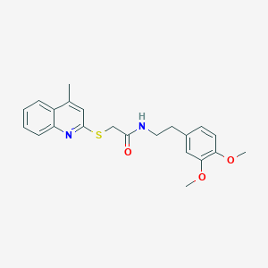 N-[2-(3,4-dimethoxyphenyl)ethyl]-2-(4-methylquinolin-2-yl)sulfanylacetamide