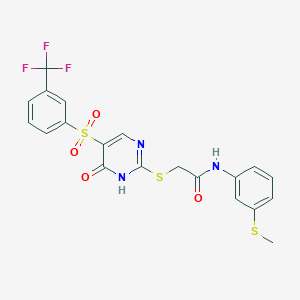 N-(3-(methylthio)phenyl)-2-((6-oxo-5-((3-(trifluoromethyl)phenyl)sulfonyl)-1,6-dihydropyrimidin-2-yl)thio)acetamide