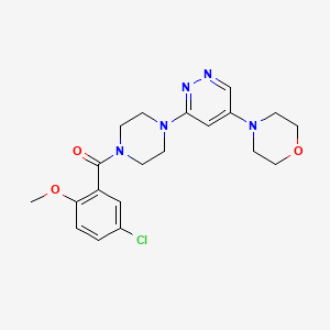 molecular formula C20H24ClN5O3 B2387099 (5-Chloro-2-methoxyphenyl)(4-(5-morpholinopyridazin-3-yl)piperazin-1-yl)methanone CAS No. 1448047-24-2