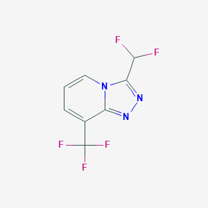 molecular formula C8H4F5N3 B2387105 3-(二氟甲基)-8-(三氟甲基)[1,2,4]三唑并[4,3-a]吡啶 CAS No. 477871-44-6