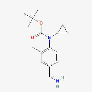 molecular formula C16H24N2O2 B2387112 tert-butyl N-[4-(aminomethyl)-2-methylphenyl]-N-cyclopropylcarbamate CAS No. 1334149-44-8
