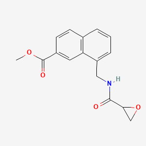 molecular formula C16H15NO4 B2387127 Methyl 8-[(oxirane-2-carbonylamino)methyl]naphthalene-2-carboxylate CAS No. 2411246-51-8